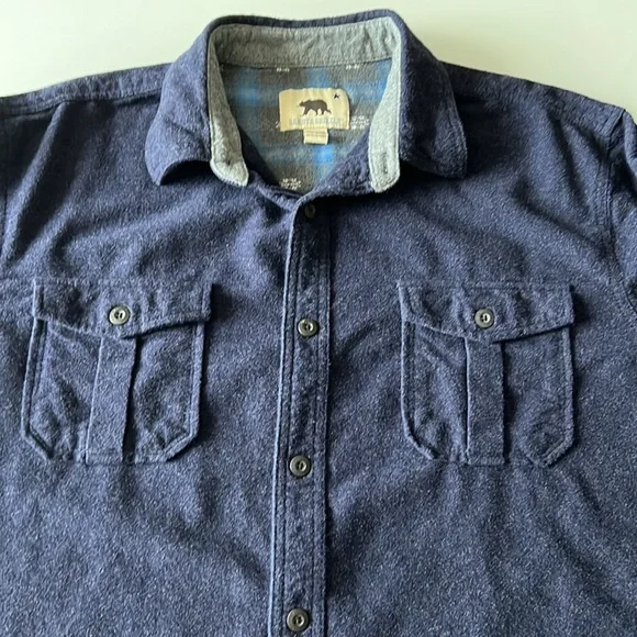 Dakota Grizzly Shirt Mens Large Blue Heavy Button Up Long Sleeve Outdoor Sz XXL - Picture 5 of 10